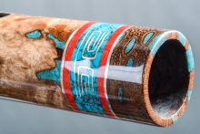 Brazilian Rosewood Native American Flute, Minor, Contra Bass E-3, #M32J (10)